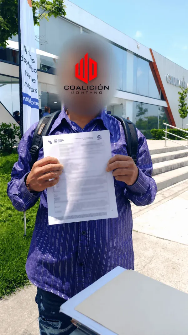 Referencia de persona ayudada por Coalición Montaño